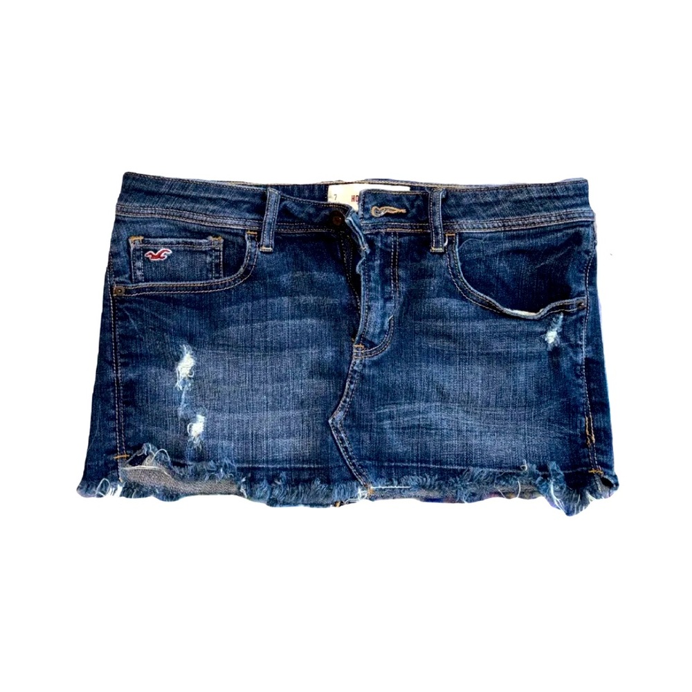 Hollister mini jean skirt